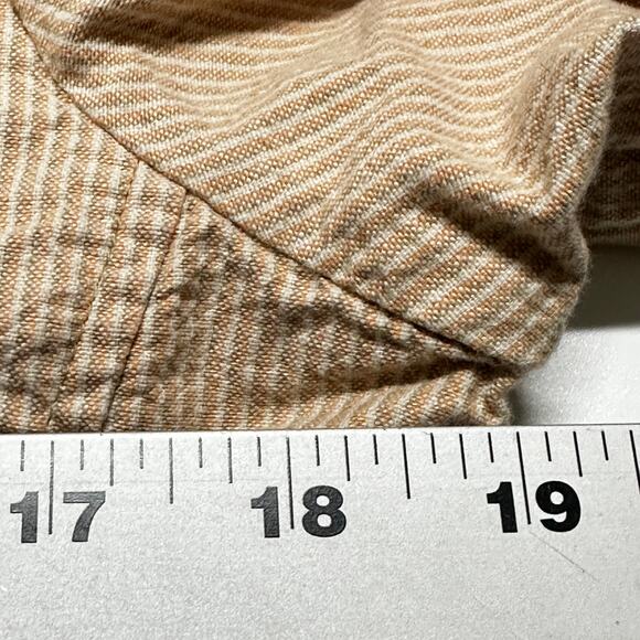 Coldwater Creek Jacket Size 8 Orange Peach Striped Lightweight Full Zip Utility - Picture 7 of 9
